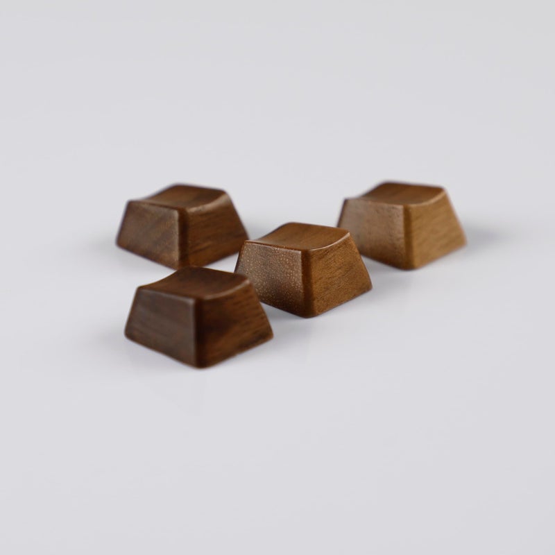 YMDK Wooden Keycap Solid Walnut Wood Keycap Novelty Keycaps Spacebar Esc Arrow Keys OEM Profile for Cherry MX Mechanical Keyboard (Arrow 4 Keys R1) - Image 2